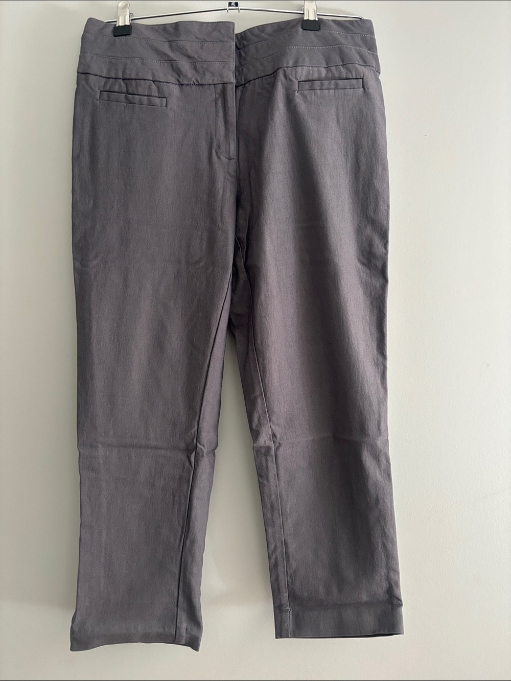 Women's Tailored Capris in Charcoal Gray